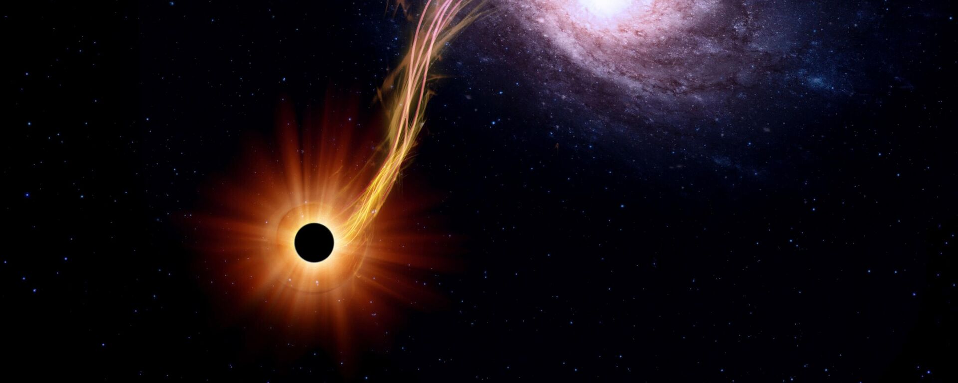 مشهد خيالي لثقب أسود يبتلع مجرة في الفضاء  - سبوتنيك عربي, 1920, 08.06.2024