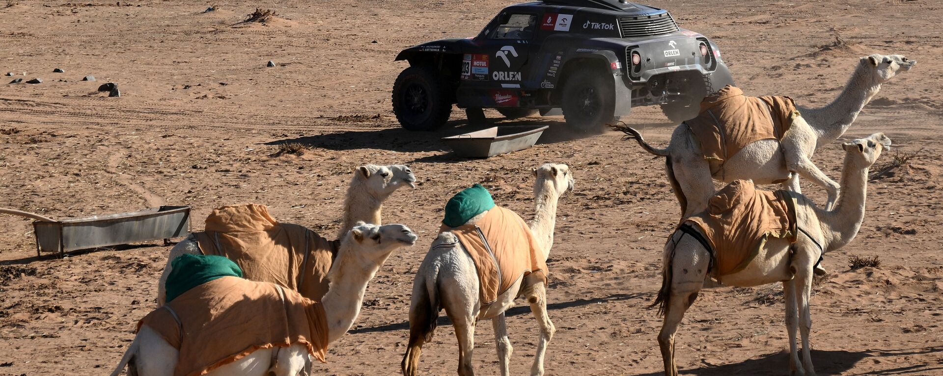 يتنافس سائق ميني جاكوب برزيغونسكي من بولندا ومساعده الألماني تيمو جوتشالك خلال المرحلة السابعة من رالي داكار السعودية 2022 بين الرياض والدوادمي ، في 9 يناير 2022. - سبوتنيك عربي, 1920, 05.05.2024