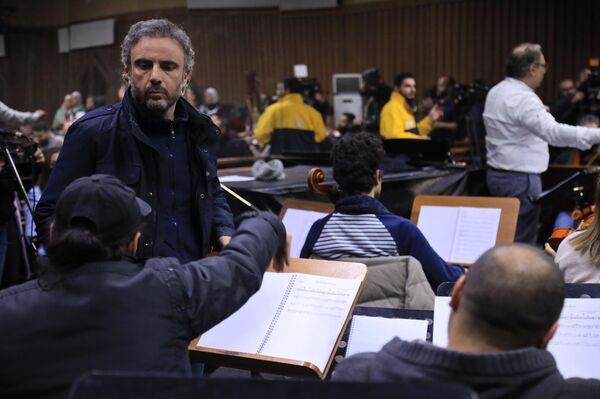 استعدادات الحفل الموسيقي السوري الأوبرالي أنشودة نيكال الأوغاريتية الذي سيقام في إكسبو دبي 2020 - سبوتنيك عربي