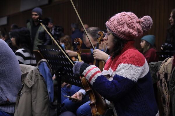 استعدادات الحفل الموسيقي السوري الأوبرالي أنشودة نيكال الأوغاريتية الذي سيقام في إكسبو دبي 2020 - سبوتنيك عربي