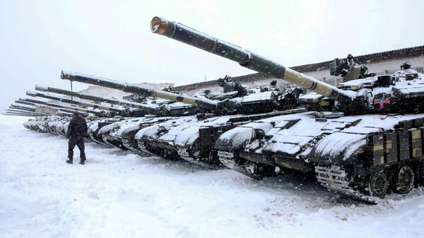 تعزيزات وتدريبات قوات الجيش الأوكراني في ضواحي خاركوف، أوكرانيا 31 يناير 2022 - سبوتنيك عربي