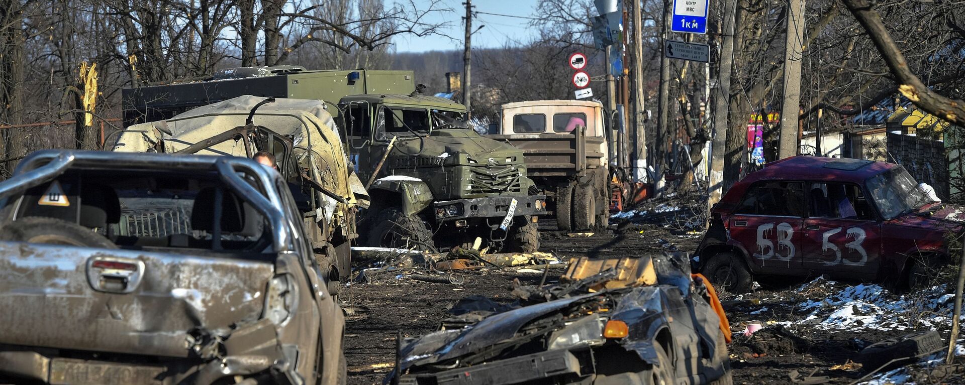 آثار قصف القوات المسلحة الأوكرانية في فولنوفاخا، جمهورية دونيتسك الشعبية 12 مارس 2022 - سبوتنيك عربي, 1920, 24.03.2022
