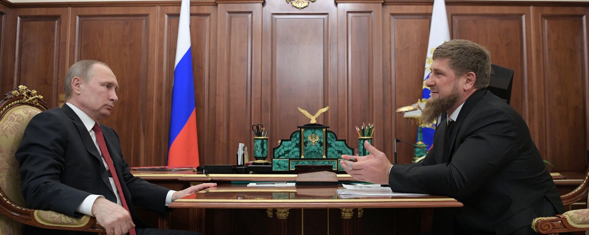 الرئيس الروسي فلاديمير بوتين ورئيس جمهورية الشيشان رمضان قديروف - سبوتنيك عربي, 1920, 16.03.2022