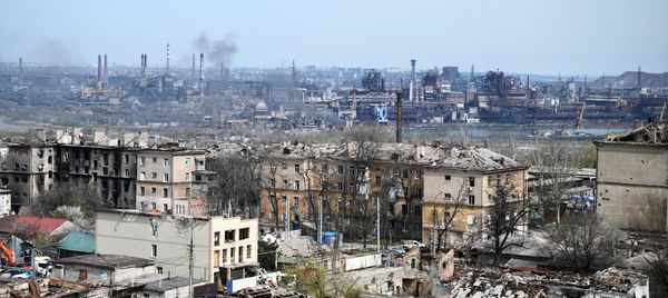 منظر لمصنع آزوفستال في ماريوبول، أوكرانيا 23 أبريل 2022 - سبوتنيك عربي