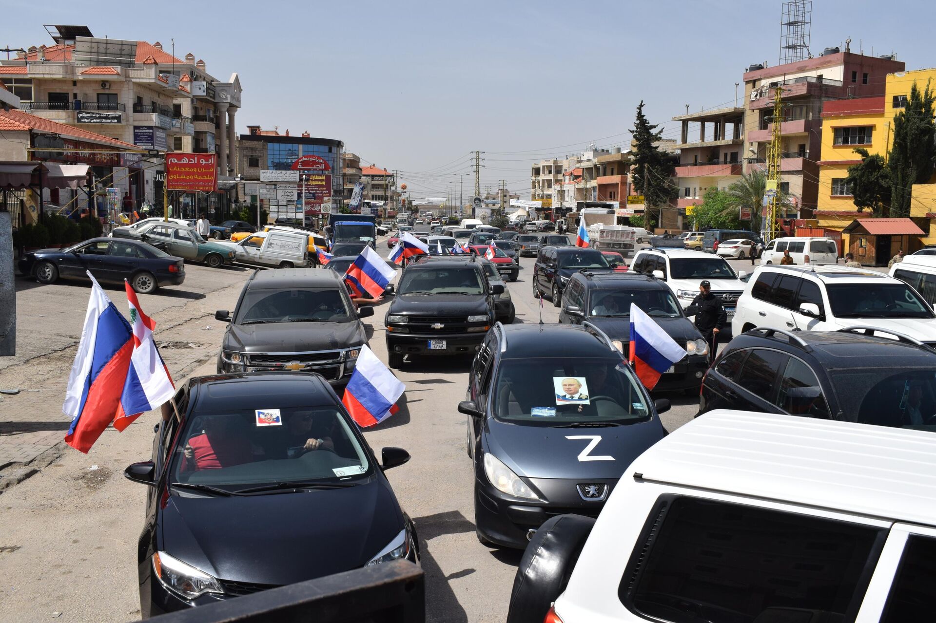 مسيرة حاشدة داعمة لدولة روسيا الاتحادية في بعلبك، لبنان - سبوتنيك عربي, 1920, 27.04.2022