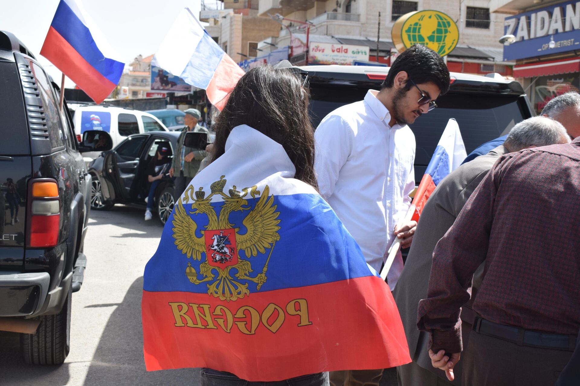مسيرة حاشدة داعمة لدولة روسيا الاتحادية في بعلبك، لبنان - سبوتنيك عربي, 1920, 27.04.2022