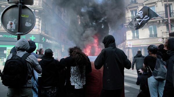 مظاهرات الأول من مايو في باريس، فرنسا  - سبوتنيك عربي