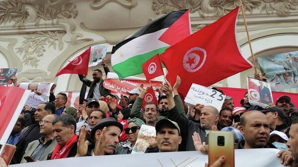 حراك داعم للرئيس التونسي قيس سعيد الأحد 8 مايو - سبوتنيك عربي