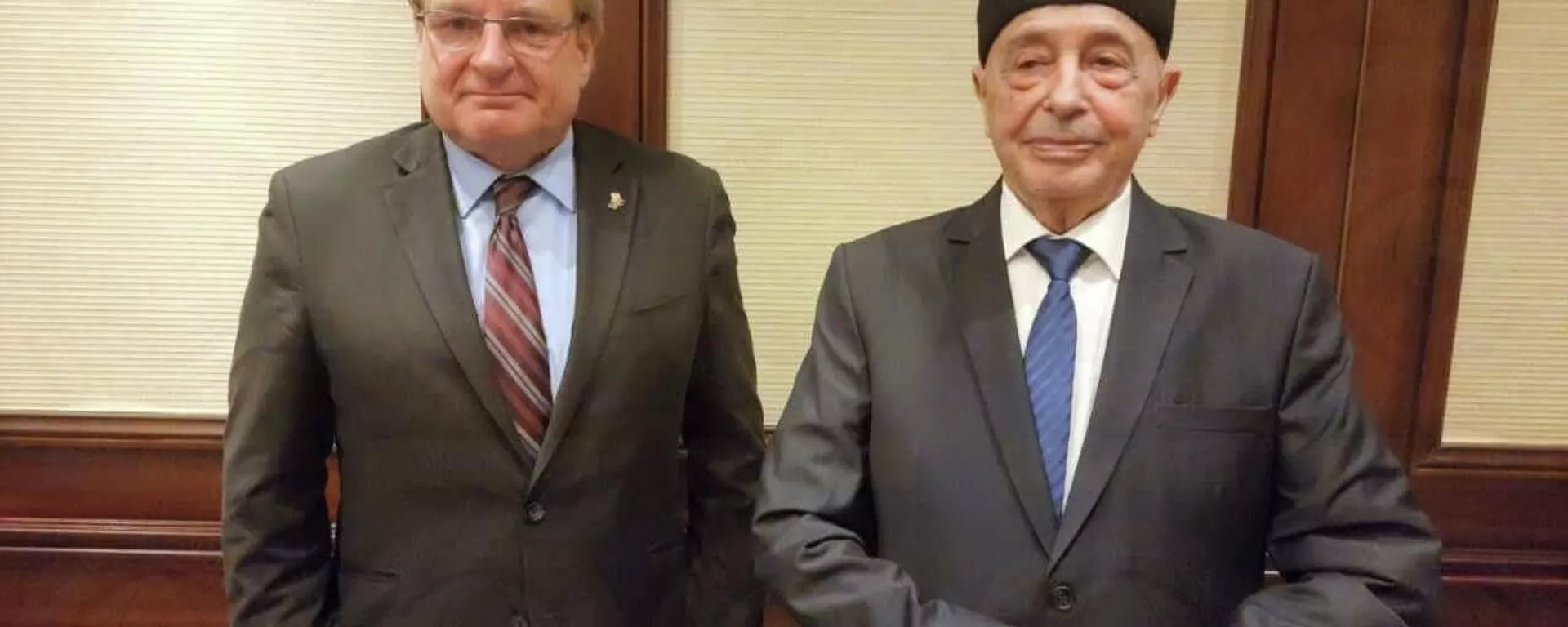 رئيس مجلس النواب الليبي عقيلة صالح يلتقي السفير الأمريكي لدى ليبيا ريتشارد نورلاند  - سبوتنيك عربي, 1920, 21.03.2023