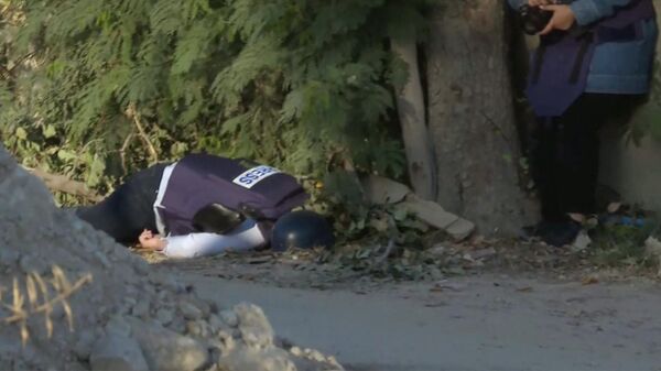 لحظة مقتل الصحفية الفلسطينيية شيرين أبو عاقلة برصاص القوات الإسرائيلية في جنين - سبوتنيك عربي
