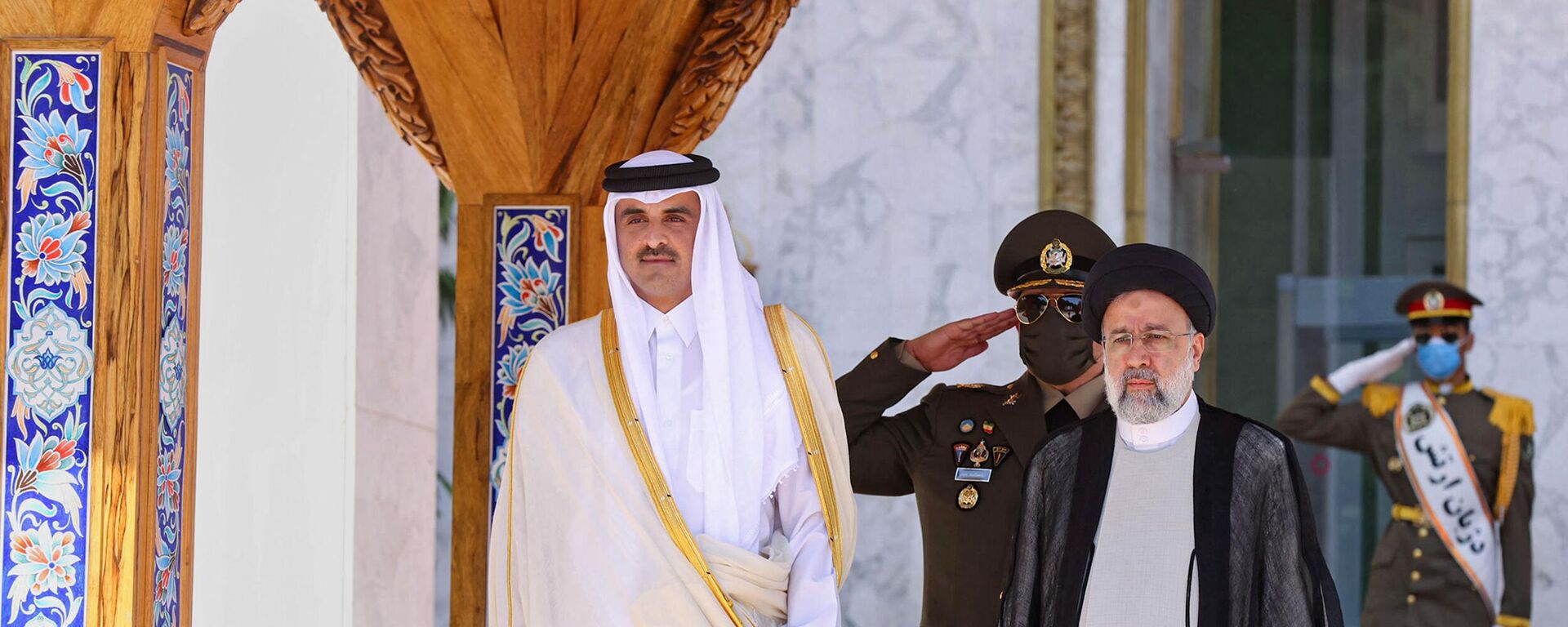 الرئيس الإيراني إبراهيم رئيسي يستقيل أمير قطر الشيخ تميم بن حمد آل ثاني في طهران - سبوتنيك عربي, 1920, 15.04.2024