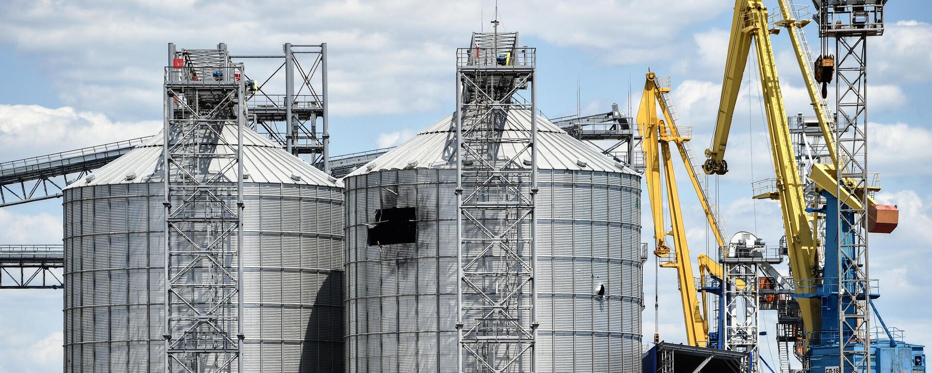 صوامع معدنية لتخزين الذرة في ميناء ماريوبول - سبوتنيك عربي, 1920, 27.07.2022