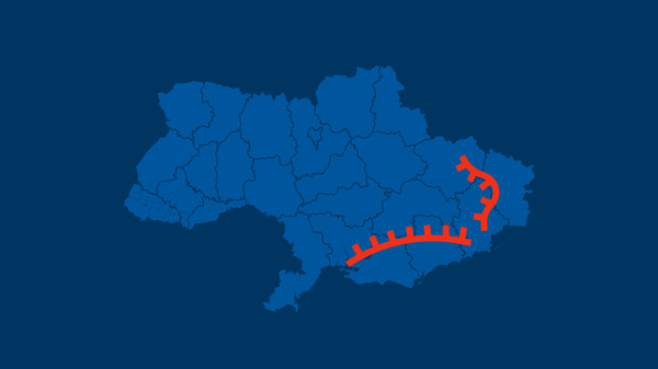 خريطة للعملية العسكرية الخاصة الروسية في أوكرانيا  - سبوتنيك عربي
