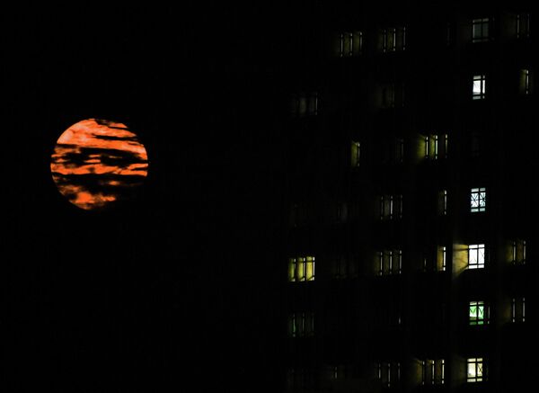 يرتفع القمر العملاق فوق هافانا، كوبا 13 يوليو 2022. - سبوتنيك عربي