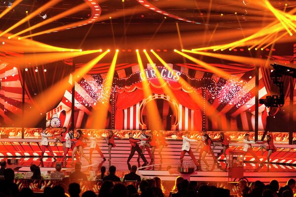 فقرة غنائية على خشبة المسرح خلال مسابقة ملكة جمال لبنان 2022 في بيروت، لبنان، 24 يوليو 2022. - سبوتنيك عربي