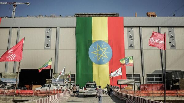 علم إثيوبيا في سد النهضة، 19 فبراير/ شباط 2022 - سبوتنيك عربي