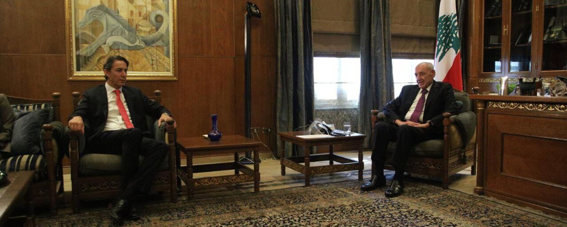 الوسيط الأمريكي في محادثات حل النزاع الحدودي البحري بين إسرائيل ولبنان، آموس هوكشتاين، بيروت، لبنان 9 سبتمبر 2022 - سبوتنيك عربي, 1920, 05.10.2022