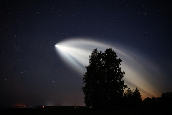 إطلاق الصاروخ الحامل &quot;سويوز -2.1أ&quot; مع مركبة الفضاء المأهولة &quot;سويوز إم إس-22&quot; من قاعدة بايكونور الفضائية. - سبوتنيك عربي