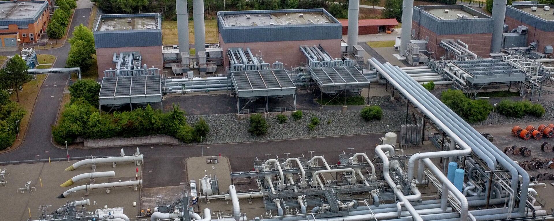 محطة تخزين الغاز ريكورد بالقرب من إيترفيلد، وسط ألمانيا، في 14 يوليو 2022، بعد إغلاق خط أنابيب التيار الشمالي 1 بسبب الصيانة - سبوتنيك عربي, 1920, 08.11.2022