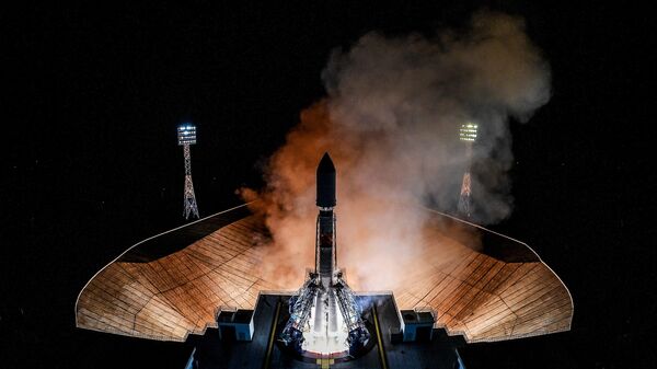 وضع القمر الصناعي Skif-D لمجموعة سفيرا الروسية في المدار عبر صاروخ سويوز، السبت، 22 أكتوبر 2022 - سبوتنيك عربي