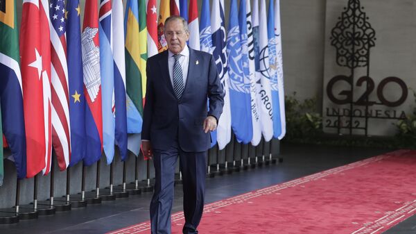 وزير الخارجية الروسي سيرغي لافروف، قمة مجموعة العشرين في بالي، إندونيسيا 15 نوفمبر 2022 - سبوتنيك عربي