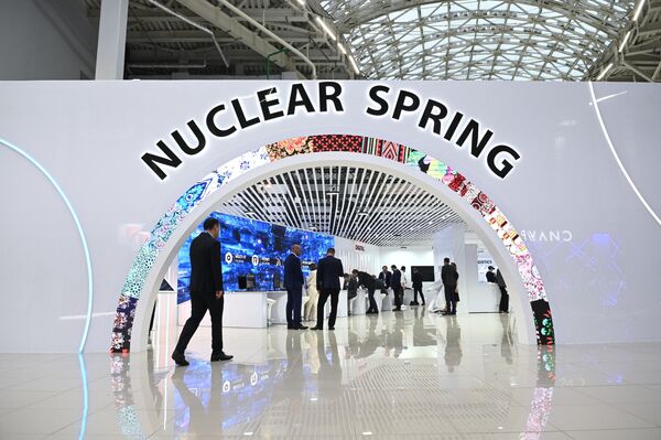 جناح شركة "روساتوم" الحكومية في المعرض في إطار المنتدى الدولي الثاني عشر ""آتوم إكسبو 2022" في سوتشي - سبوتنيك عربي