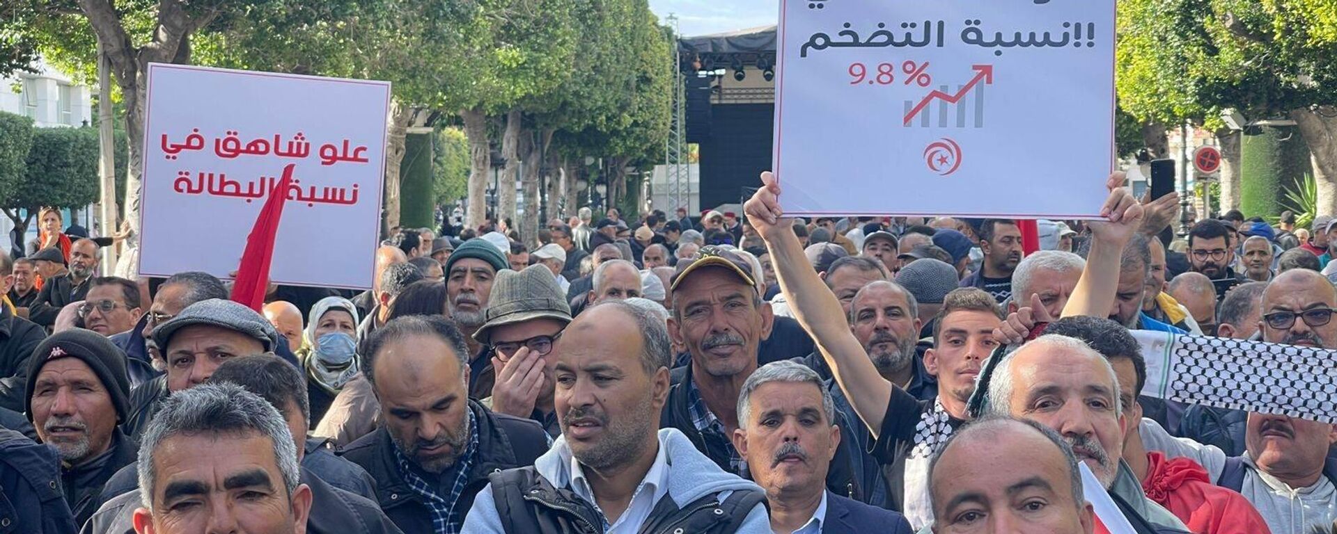 مسيرة احتجاجية في تونس تطالب برحيل قيس سعيد - سبوتنيك عربي, 1920, 21.12.2022