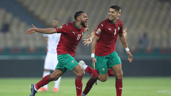 منتخب المغرب بعد الفوز على البرتغال في كأس العالم قطر 2022 - سبوتنيك عربي