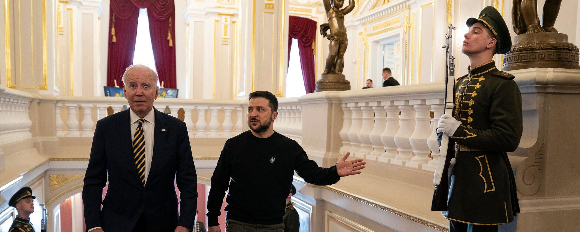 زيارة الرئيس الأمريكي جو بايدن إلى كييف للقاء الرئيس الأوكراني فلاديمير زيلينسكي، 20 فبراير 2023 - سبوتنيك عربي, 1920, 08.11.2023