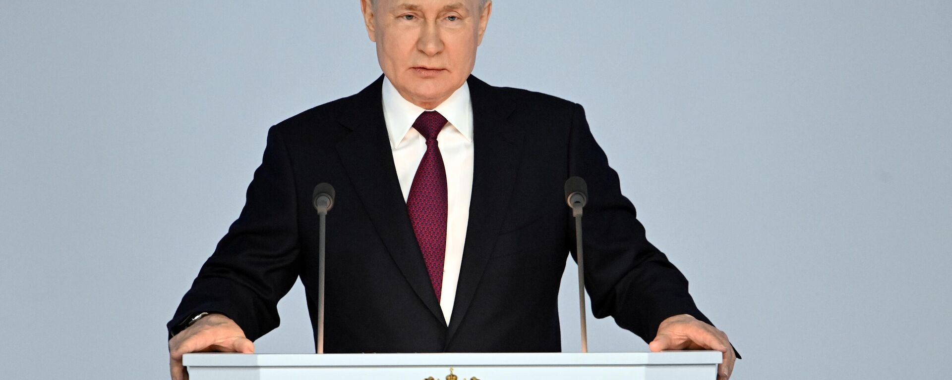 الرئيس الروسي فلاديمير بوتين يلقي خطابه السنوي أمام الجمعية الفيدرالية في موسكو، روسيا 21 فبراير 2023 - سبوتنيك عربي, 1920, 26.02.2023