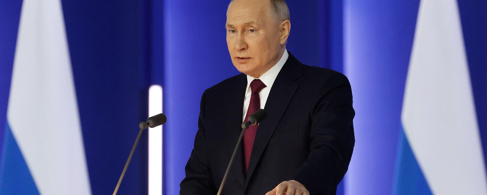 الرئيس الروسي فلاديمير بوتين يلقي خطابه السنوي أمام الجمعية الفيدرالية في موسكو، روسيا 21 فبراير 2023 - سبوتنيك عربي, 1920, 09.05.2023