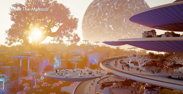 مشروع شركة المربع الجديد لتطوير داون تاون، وهو أكبر مجمع في العالم في وسط الرياض بالمملكة العربية السعودية - سبوتنيك عربي