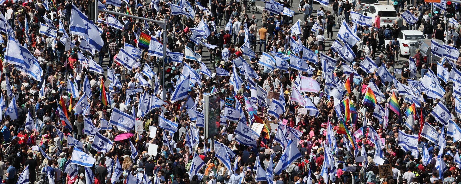 مظاهرات في إسرائيل احتجاجا على التعديلات القضائية المقترحة من الحكومة - سبوتنيك عربي, 1920, 27.01.2024