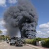 Дым от пожара после ракет, выпущенных из Ливана, Израиль - سبوتنيك عربي