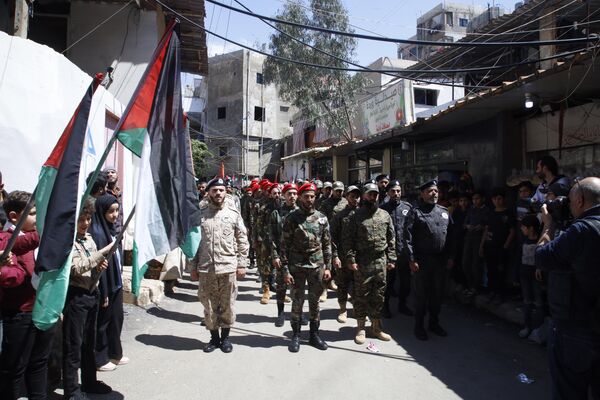 مسيرات في المخيمات الفلسطينية في لبنان - سبوتنيك عربي