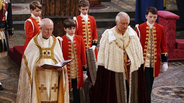 تتويج ملك بريطانيا تشارلز الثالث في وستمنستر أبي في وسط لندن، إنجلترا 6 مايو 2023. - سبوتنيك عربي