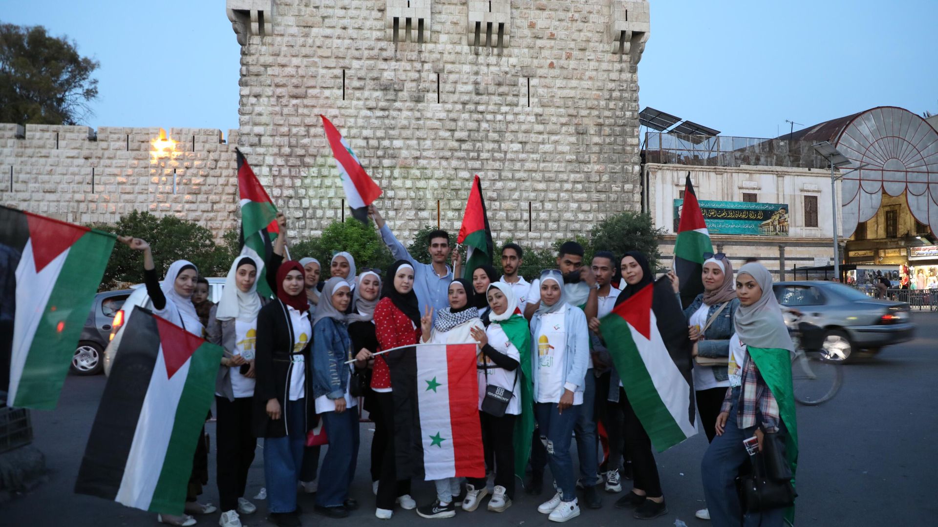 في الذكرى 75 للنكبة.. علم فلسطين مضاءً على جدران قلعة دمشق في الذكرى 75 للنكبة.. علم فلسطين مضاءً على جدران قلعة دمشق - سبوتنيك عربي, 1920, 16.05.2023