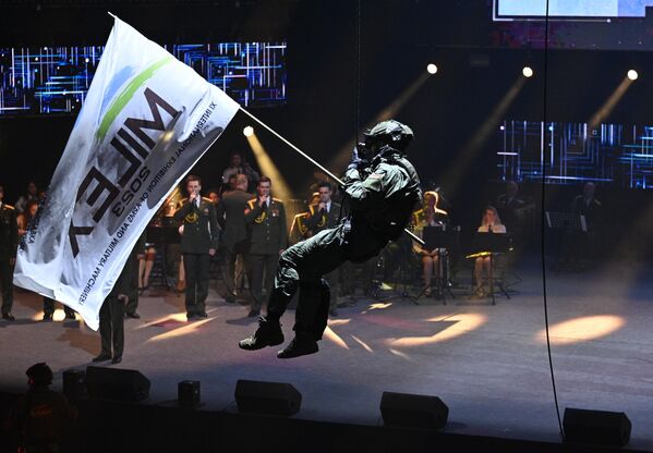 في حفل افتتاح المعرض الدولي الحادي عشر للأسلحة والمعدات العسكرية "MILEX-2023" في مينسك. - سبوتنيك عربي