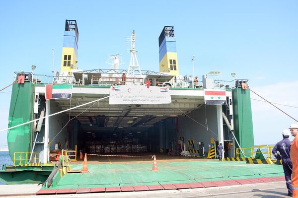 سفينة إماراتية تحمل 2300 طن من المساعدات لمتضرري الزلزال في 4 محافظات سورية - سبوتنيك عربي