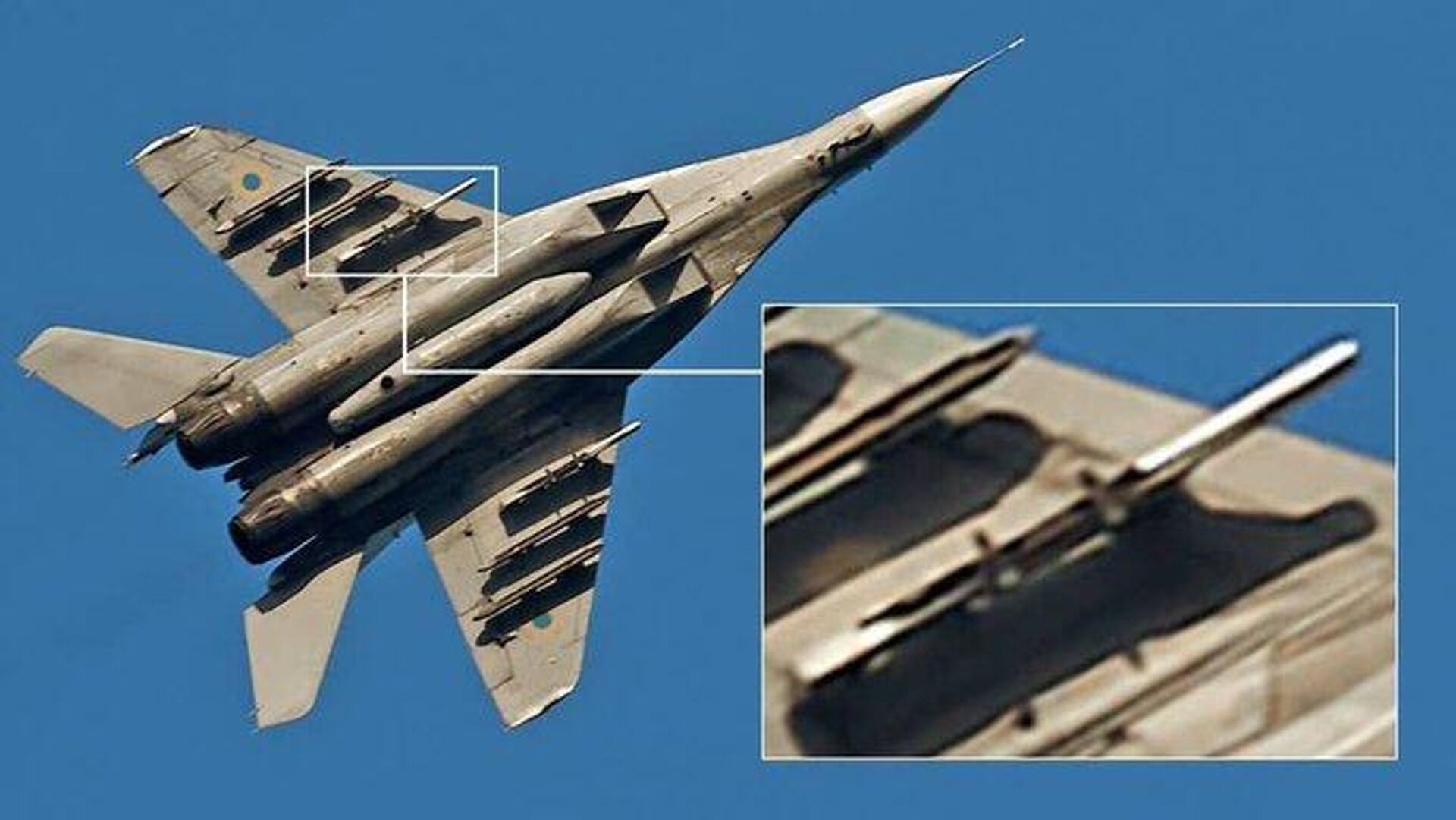 مقاتلة ميغ-29 تابعة للقوات المسلحة الأوكرانية المجهزة بنظام برج سفلي جديد. - سبوتنيك عربي, 1920, 21.06.2023