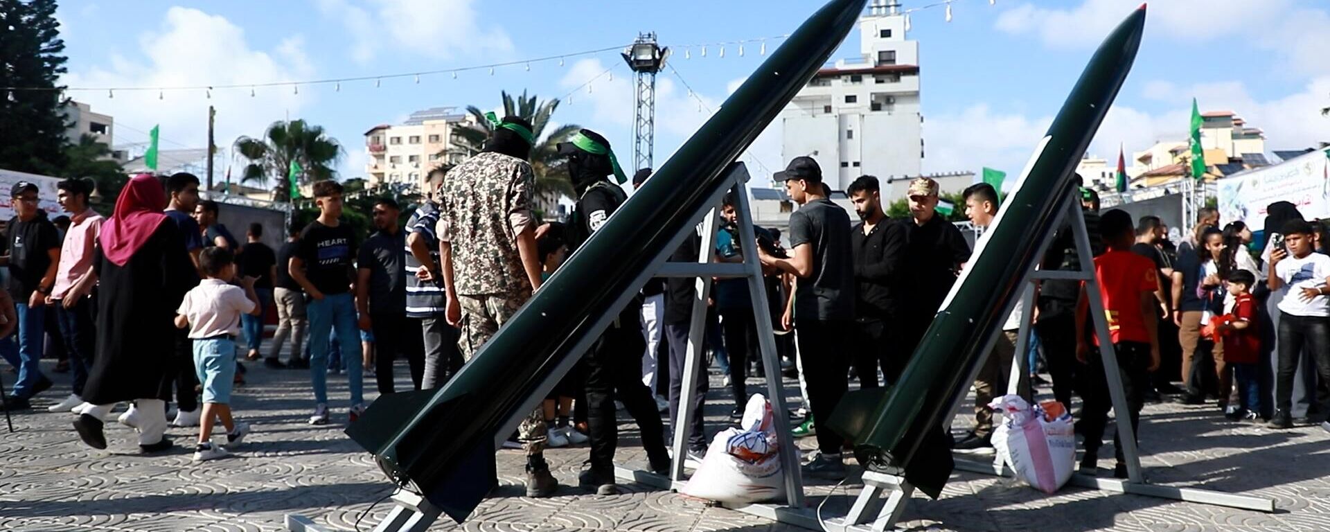 حركة حماس تنظم أول معرض للأسلحة والصواريخ بغزة وتسمح للمواطنين بالتقاط الصور - سبوتنيك عربي, 1920, 24.10.2023