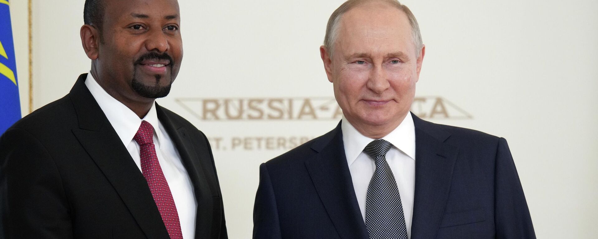 الرئيس الروسي فلاديمير بوتين يلتقي مع رئيس الوزراء الإثيوبي، آبي أحمد، في سان بطرسبورغ - سبوتنيك عربي, 1920, 26.07.2023