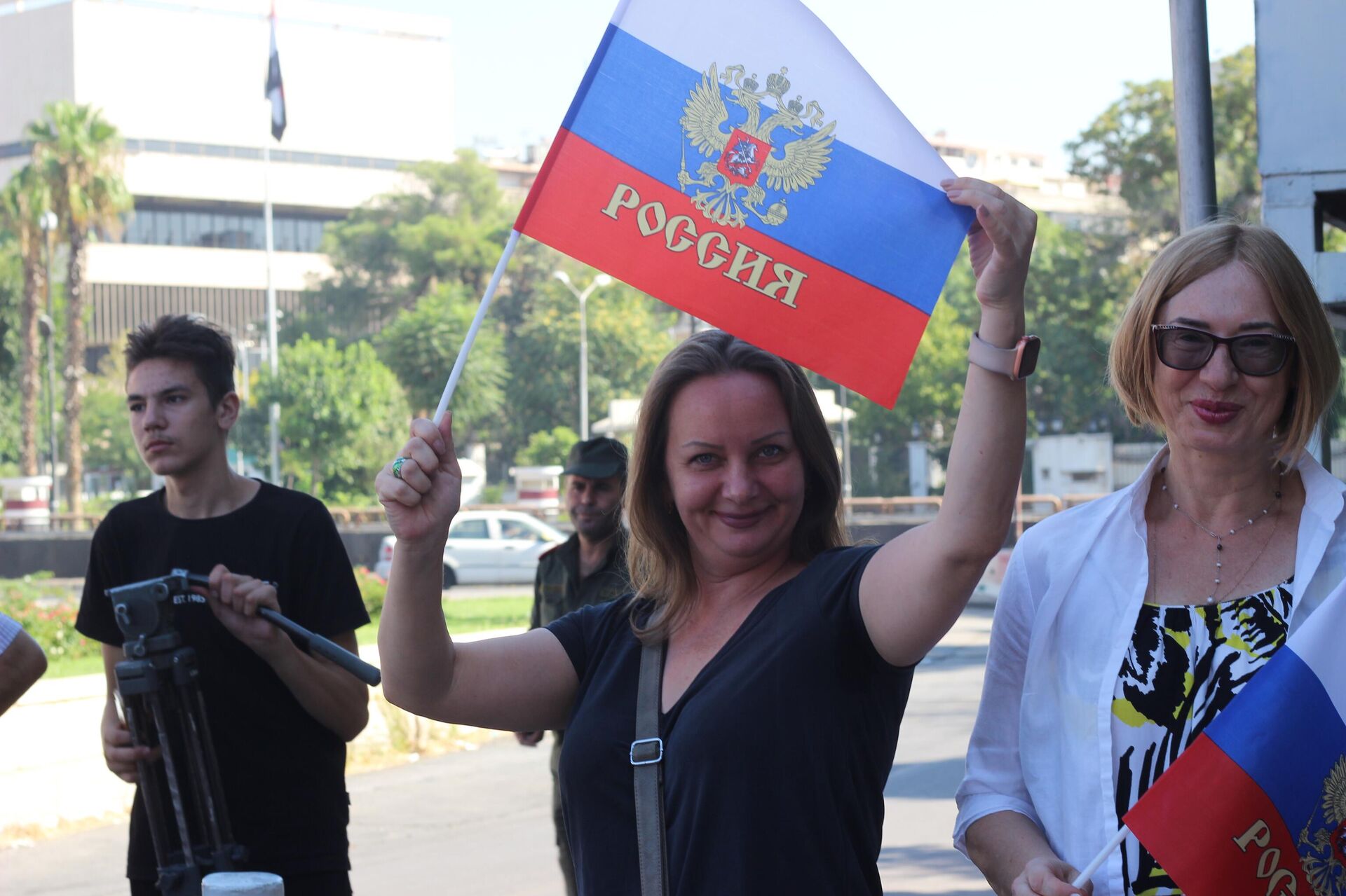 الجالية الروسية تحتفل بـ عيد العلم في ساحة الأمويين بدمشق - سبوتنيك عربي, 1920, 22.08.2023