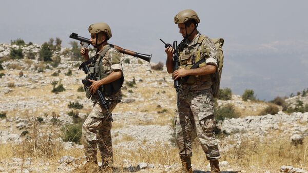 عناصر من اليونيفيل على الخط الأزرق جنوب لبنان  - سبوتنيك عربي