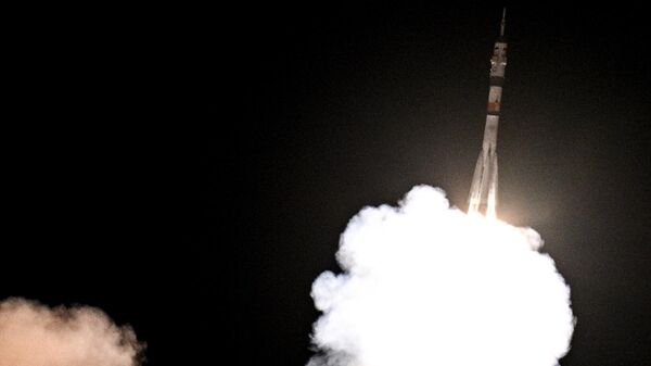 Старт ракеты-носителя Союз-2.1а с транспортным пилотируемым кораблем Союз МС-24 с космодрома Байконур. - سبوتنيك عربي