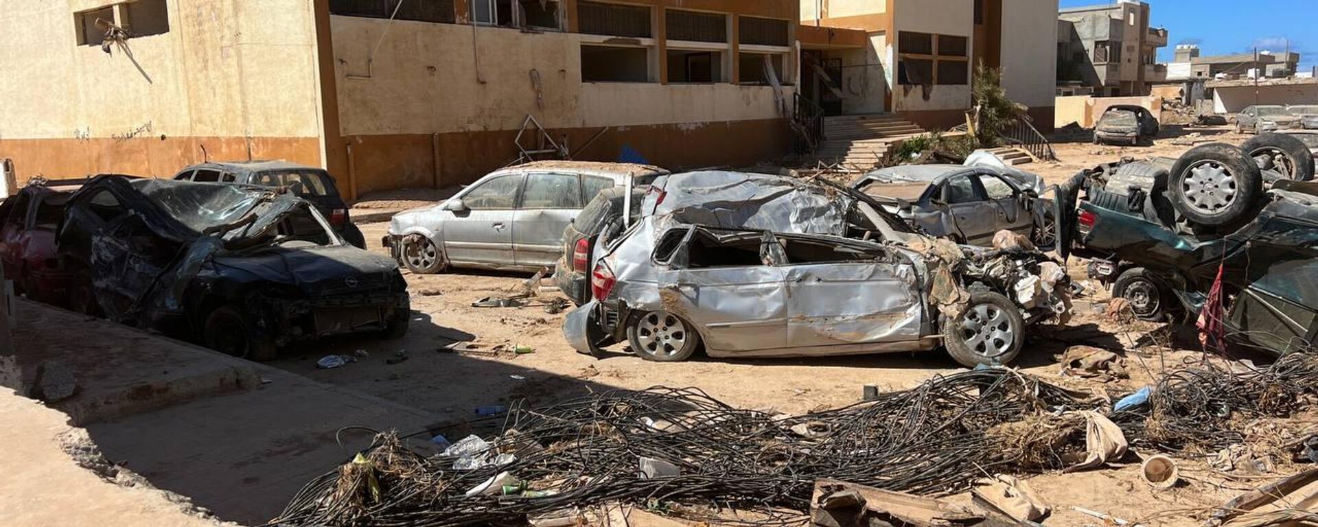 آثار الدمار الناتج عن إعصار دانيال في مدينة درنة الليبية - سبوتنيك عربي, 1920, 21.10.2023