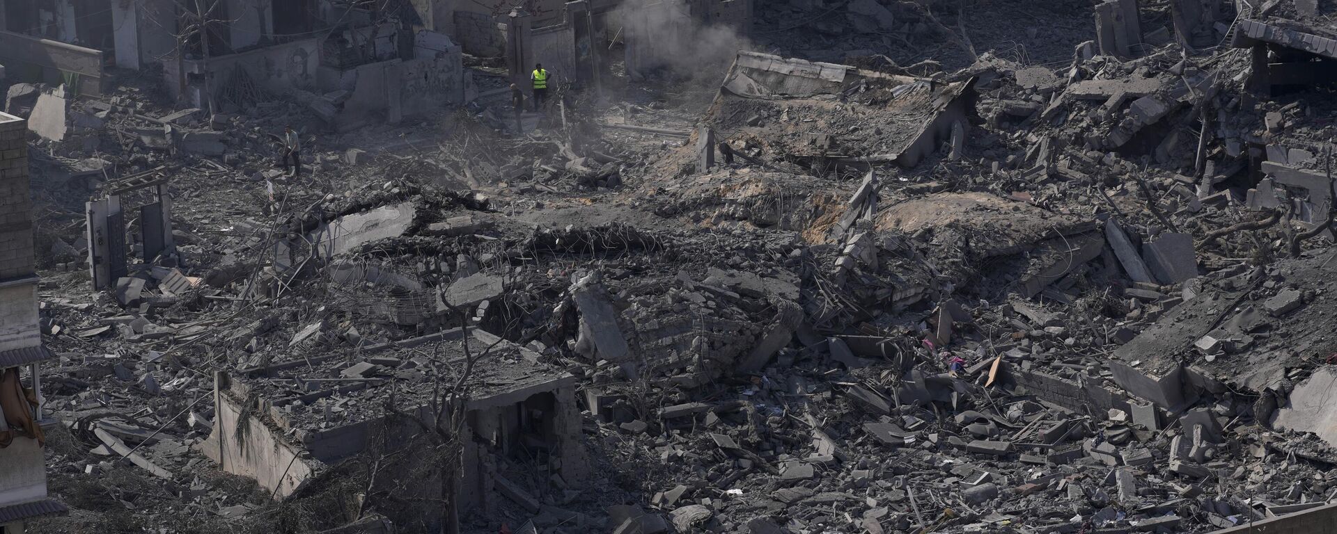 صورة جوية للدمار الناجم عن القصف الجوي الإسرائيلي في مدينة غزة، 11 أكتوبر 2023. - سبوتنيك عربي, 1920, 25.10.2023