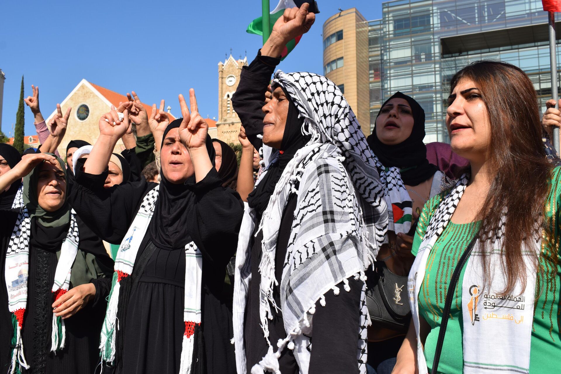 اعتصام جماهيري للجبهة الديمقراطية لتحرير فلسطين أمام مقر الإسكوا في بيروت - سبوتنيك عربي, 1920, 08.11.2023