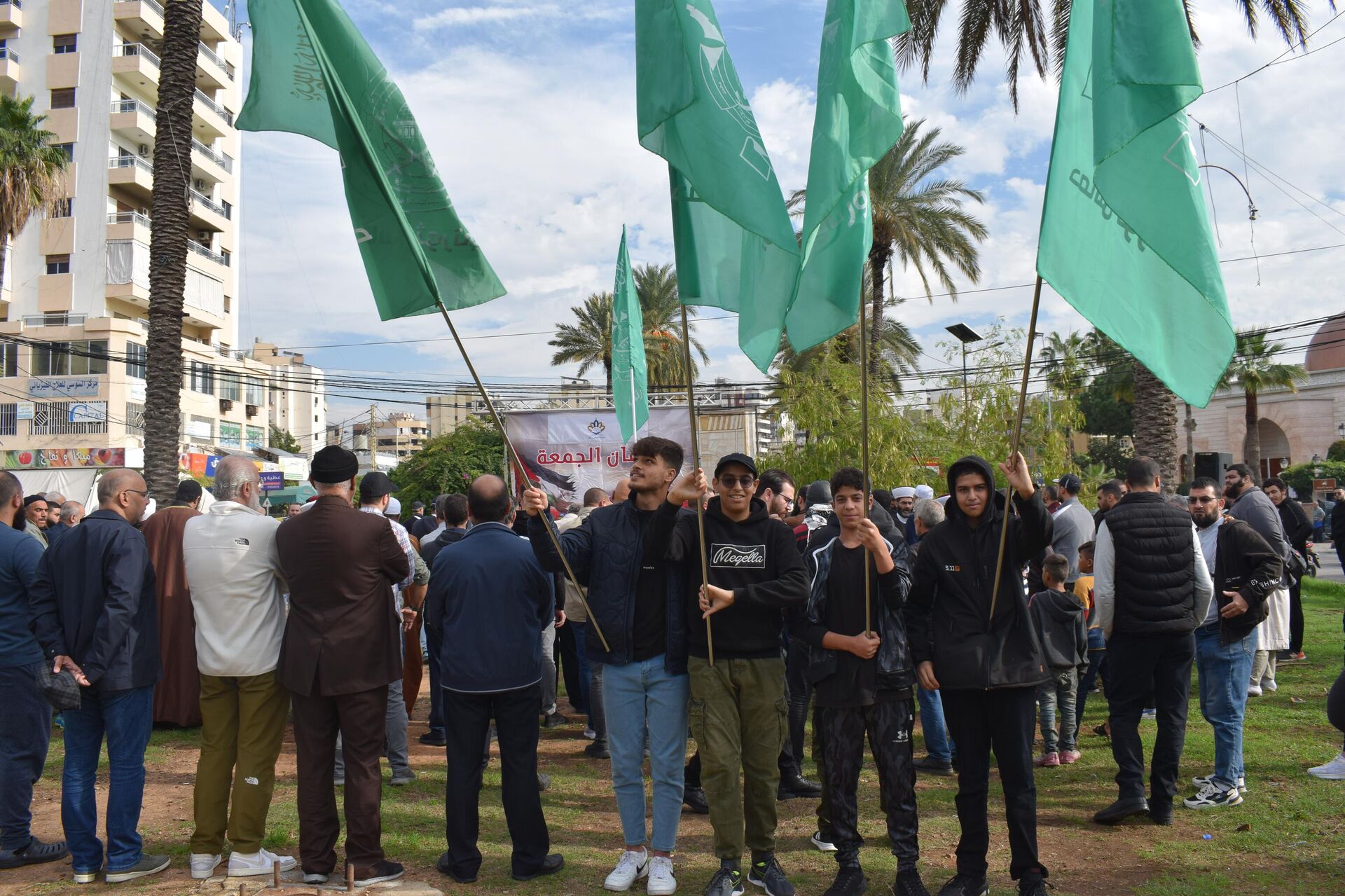 وقفة تضامنية مع غزة للعلماء المسلمين في صيدا جنوبي لبنان - سبوتنيك عربي, 1920, 08.12.2023