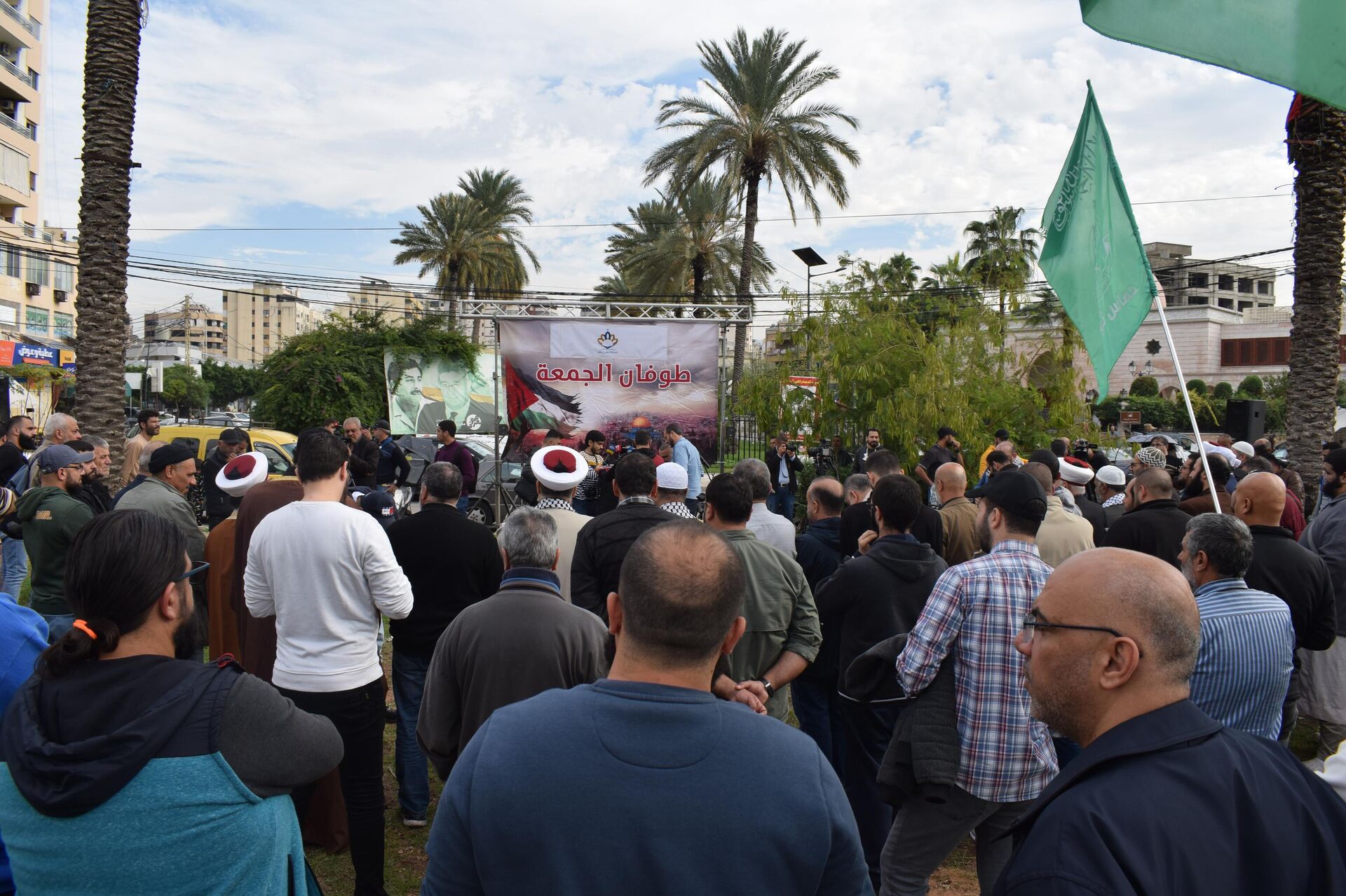 وقفة تضامنية مع غزة للعلماء المسلمين في صيدا جنوبي لبنان - سبوتنيك عربي, 1920, 08.12.2023